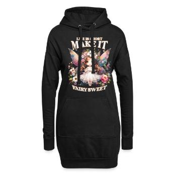 Fee Fairycore Life is short make it fairy sweet - Hoodie-Kleid - Schwarz - Vorne