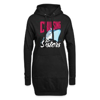 Croisière Adventure Sisters - Sweat-shirt à capuche long Femme - noir - Devant