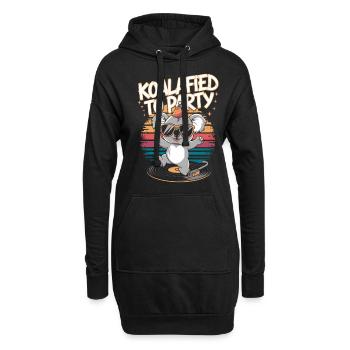 Koalafied pour faire la fête style rétro drôle - Sweat-shirt à capuche long Femme - noir - Devant