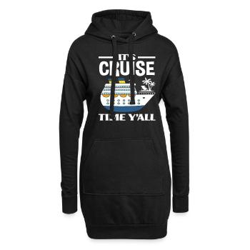 C’est l’heure de la croisière les amis - Sweat-shirt à capuche long Femme - noir - Devant