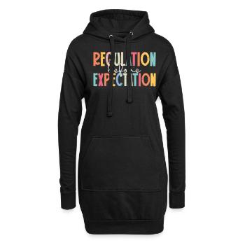 Autismus - Hoodie-Kleid - Schwarz - Vorne