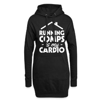 Immobilienmakler - Hoodie-Kleid - Schwarz - Vorne