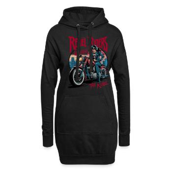 Rebel Riders Unleash The Rebel - Hoodie-Kleid - Schwarz - Vorne