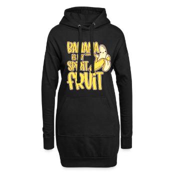 Banana Is My Spirit Fruit 4 - Hoodie-Kleid - Schwarz - Vorne