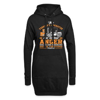 Gabelstaplerfahrer Wut Probleme Dumme Leute - Hoodie-Kleid - Schwarz - Vorne