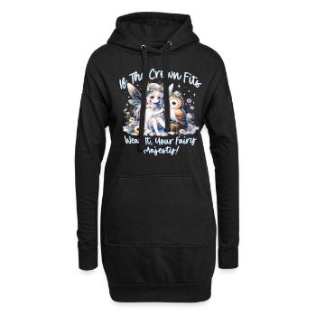 Fée Fairycore - Sweat-shirt à capuche long Femme - noir - Devant