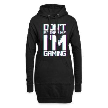 Don't Bother Me I'm Gaming 3 - Hoodie-Kleid - Schwarz - Vorne