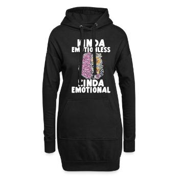 Kinda Emotionless Kinda Emotional 3 - Hoodie-Kleid - Schwarz - Vorne