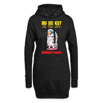 Licorne Tshirt Drôle Drôle Humour Femmes Mignon - Sweat-shirt à capuche long Femme - noir - Devant
