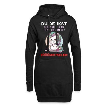Licorne Tshirt Drôle Drôle Humour Femmes Mignon - Sweat-shirt à capuche long Femme - noir - Devant