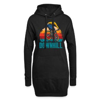 VTT Aventure Descente Rétro - Sweat-shirt à capuche long Femme - noir - Devant