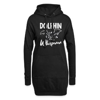 Delfinflüsterer für Meeresliebhaber - Hoodie-Kleid - Schwarz - Vorne