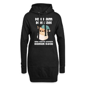 Drôle Cadeau Hibou Drôle Humour Paresseux Fun - Sweat-shirt à capuche long Femme - noir - Devant