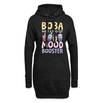 What A ma sip mood booster Bubble Tea - Hoodie-Kleid - Schwarz - Vorne