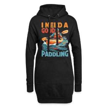 I Need A Good Paddling - Hoodie-Kleid - Schwarz - Vorne
