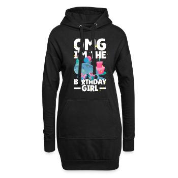 Dauphin Anniversaire Fille - Sweat-shirt à capuche long Femme - noir - Devant