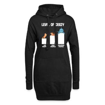 Niveau de liste d’animaux fous Amoureux des animaux - Sweat-shirt à capuche long Femme - noir - Devant