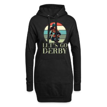 Rollschuhfahren für einen Rollschuhfahrerin - Hoodie-Kleid - Schwarz - Vorne