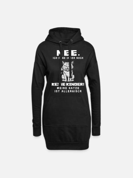 Cat Tshirt Funny Funny Humor Sarcasm Kitty - Hoodie Dress - black