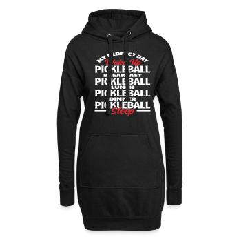 My Perfect Day Pickleball Breakfast - Hoodie Dress - black - Front