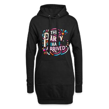 The Party Has Arrived 14 - Hoodie-Kleid - Schwarz - Vorne
