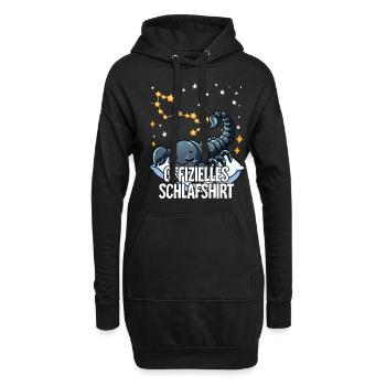 Chemise de nuit officielle Zodiac Scorpion - Sweat-shirt à capuche long Femme - noir - Devant