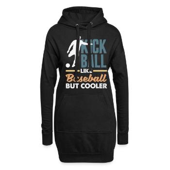 Légende du joueur de kickball - Sweat-shirt à capuche long Femme - noir - Devant