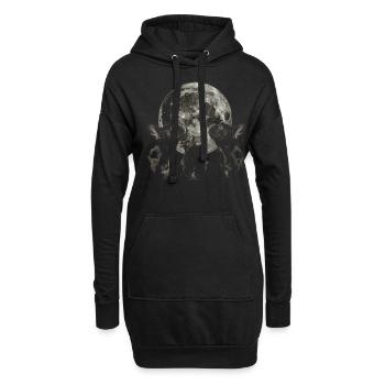 Bouledogue Français Frenchie Chien Hurlant Mon - Sweat-shirt à capuche long Femme - noir - Devant