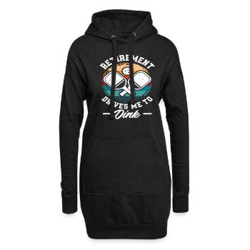 Ruhestand Treibt Mich Zum Dink - Hoodie-Kleid - Schwarz - Vorne
