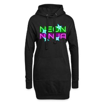 Neon Ninja Festival EDM Musique Rave - Sweat-shirt à capuche long Femme - noir - Devant