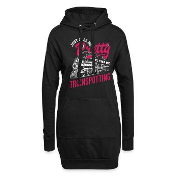 Appelez-moi jolie et emmenez-moi regarder - Sweat-shirt à capuche long Femme - noir - Devant