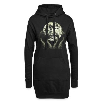 Monster von Loch Ness Nessie Plesiosaurier Heulend - Hoodie-Kleid - Schwarz - Vorne