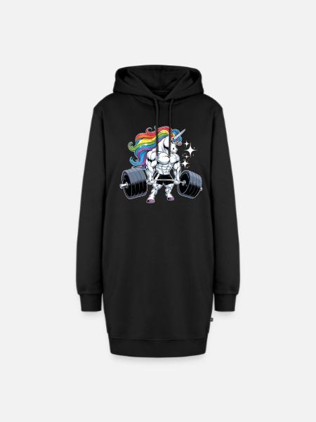 Unicorn Power - Hoodie-Kleid - Schwarz