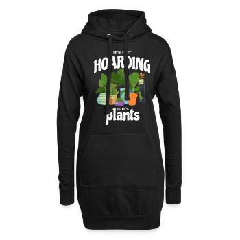 It's Not Hoarding If It's Plants Plant - Hoodie Dress - black - Front