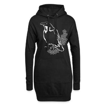Crow Raven Tree Ravens Crows - Hoodie-Kleid - Schwarz - Vorne