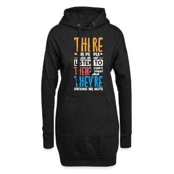 Lustiges Lehrer Lehrerinnen Geschenk - Hoodie-Kleid - Schwarz - Vorne