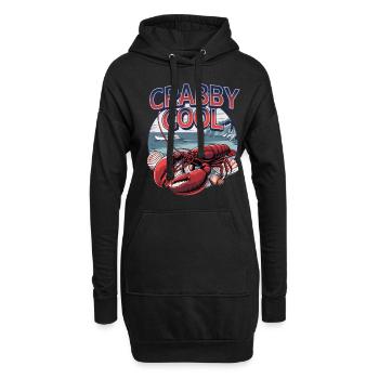 Crabby Cool für Meeresfrüchte Liebhaber - Hoodie-Kleid - Schwarz - Vorne