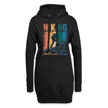Hiking Wild Nature Wandern Wanderung für einen - Hoodie-Kleid - Schwarz - Vorne