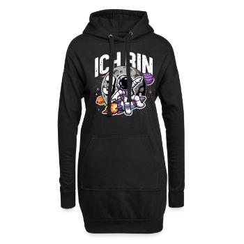 3ème anniversaire garçons 3 ans astronaute anniversaire - Sweat-shirt à capuche long Femme - noir - Devant
