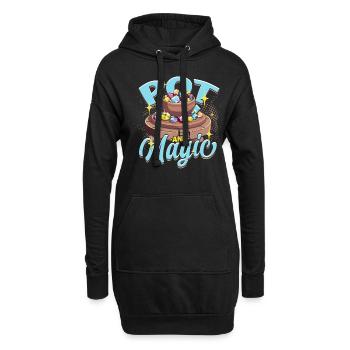 Poterie Poterie Poterie Pot Et Magie - Sweat-shirt à capuche long Femme - noir - Devant