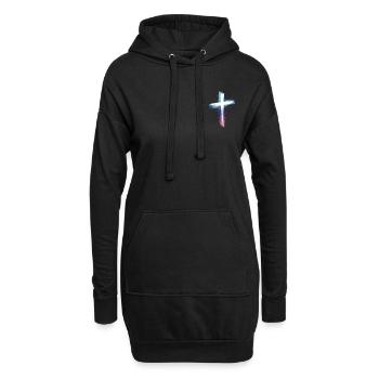 Jesus Christus Christlich Christentum Gott Bibel - Hoodie-Kleid - Schwarz - Vorne