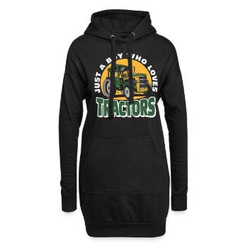 Tracteur Trekker Agriculteur Agriculteur Ferme Tracteur Champ - Sweat-shirt à capuche long Femme - noir - Devant