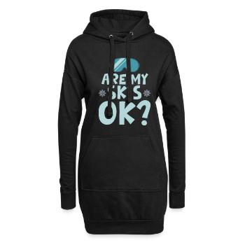 Are My Skis Ok - Hoodie-Kleid - Schwarz - Vorne