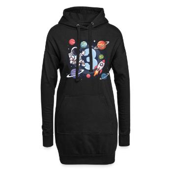 3ème anniversaire garçons 3 ans astronaute anniversaire - Sweat-shirt à capuche long Femme - noir - Devant