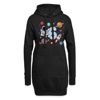 6. Geburtstag Jungen 6 Jahre Astronaut Geburtstag - Hoodie-Kleid - Schwarz - Vorne