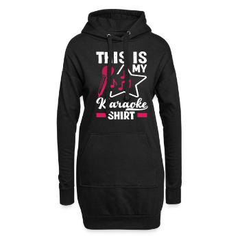 Das Ist Mein Karaoke Shirt - Hoodie-Kleid - Schwarz - Vorne