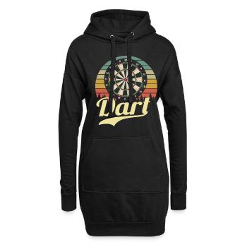 Dart Geschenk Dartboard Dartspieler Bullseye - Hoodie-Kleid - Schwarz - Vorne