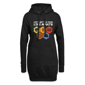 Brettspiel Brettspiele Spieleabend Spiele Geschenk - Hoodie-Kleid - Schwarz - Vorne
