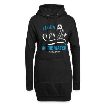 Christliche Taufe Bibel Zitat Psalm Gebet - Hoodie-Kleid - Schwarz - Vorne