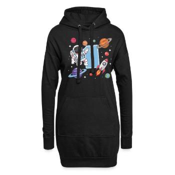 11. Geburtstag Jungen Astronaut Geburtstag - Hoodie-Kleid - Schwarz - Vorne